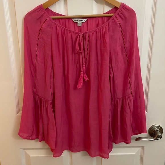 Counterparts Tops - 🎁NWT Counterparts Pink Wide Sleeve Blouse